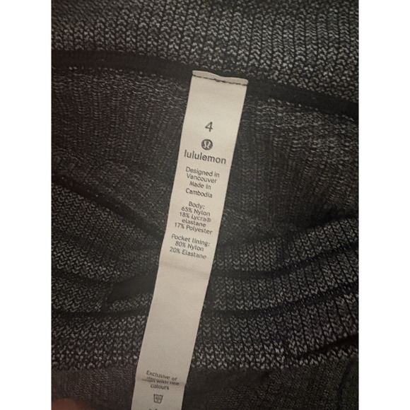 Lululemon Black And Gray Size 4 Leggings - Picture 6 of 6